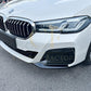 MP Style Gloss Black Front Splitter Upper Pieces for BMW G30 5 Series LCI 21-24-Carbon Factory
