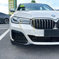 MP Style Gloss Black Front Splitter Upper Pieces for BMW G30 5 Series LCI 21-24-Carbon Factory
