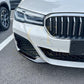 MP Style Gloss Black Front Splitter Upper Pieces for BMW G30 5 Series LCI 21-24-Carbon Factory