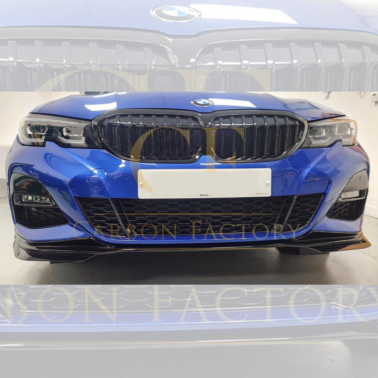 MP Style Gloss Black Front Splitter for BMW 3 Series G20 G21 Pre-LCI 19-21-Carbon Factory