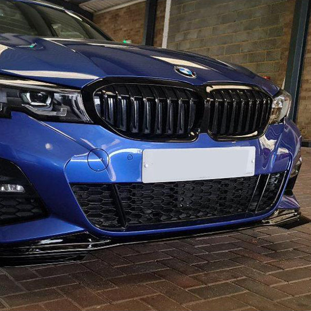 MP Style Gloss Black Front Splitter for BMW 3 Series G20 G21 Pre-LCI 19-21 - Carbon Factory