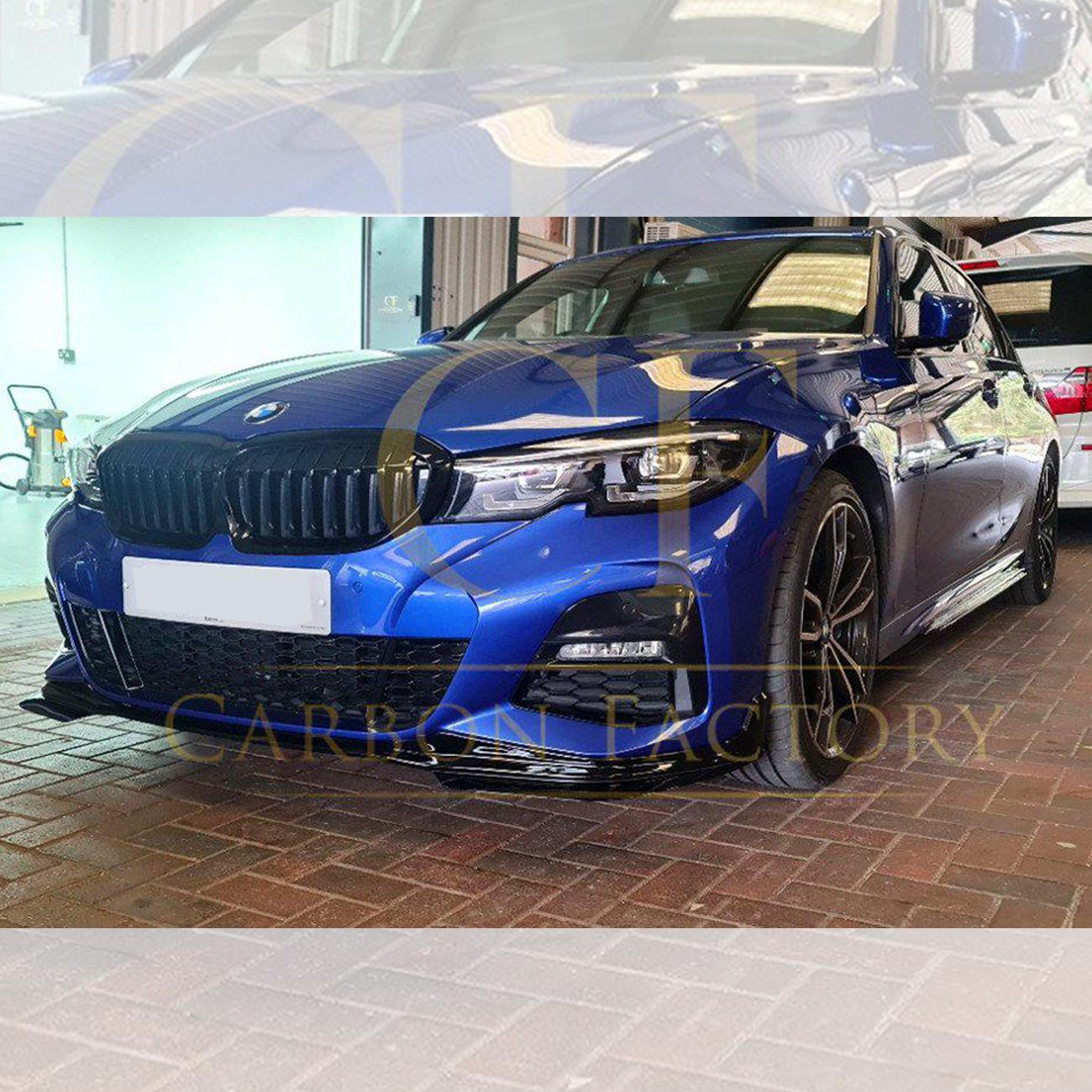 MP Style Gloss Black Front Splitter for BMW 3 Series G20 G21 Pre-LCI 19-21-Carbon Factory