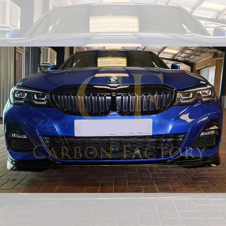 MP Style Gloss Black Front Splitter for BMW 3 Series G20 G21 Pre-LCI 19-21-Carbon Factory