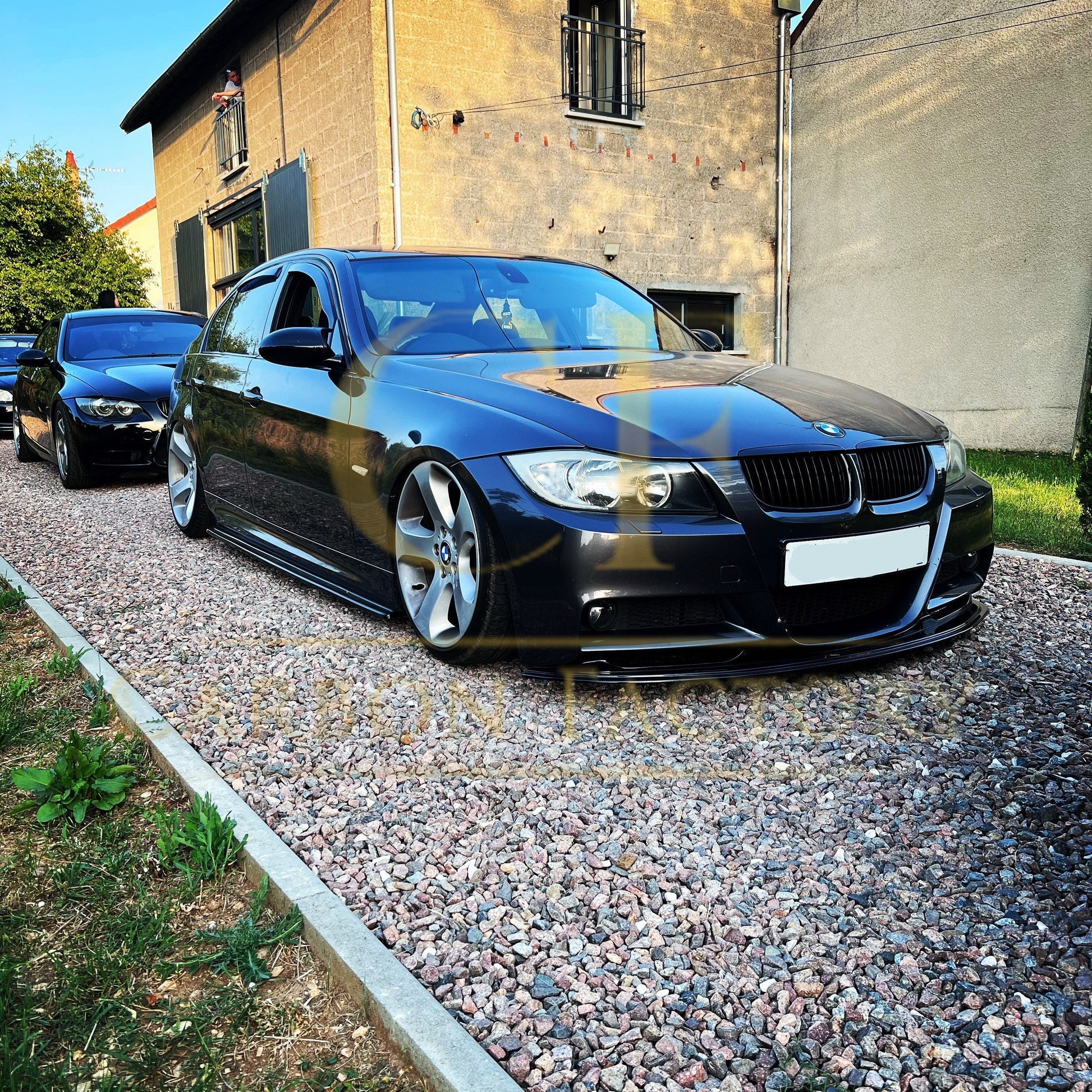 MP Style Gloss Black Front Splitter for BMW E90 3 Series Pre-LCI 05-08 - Carbon Factory