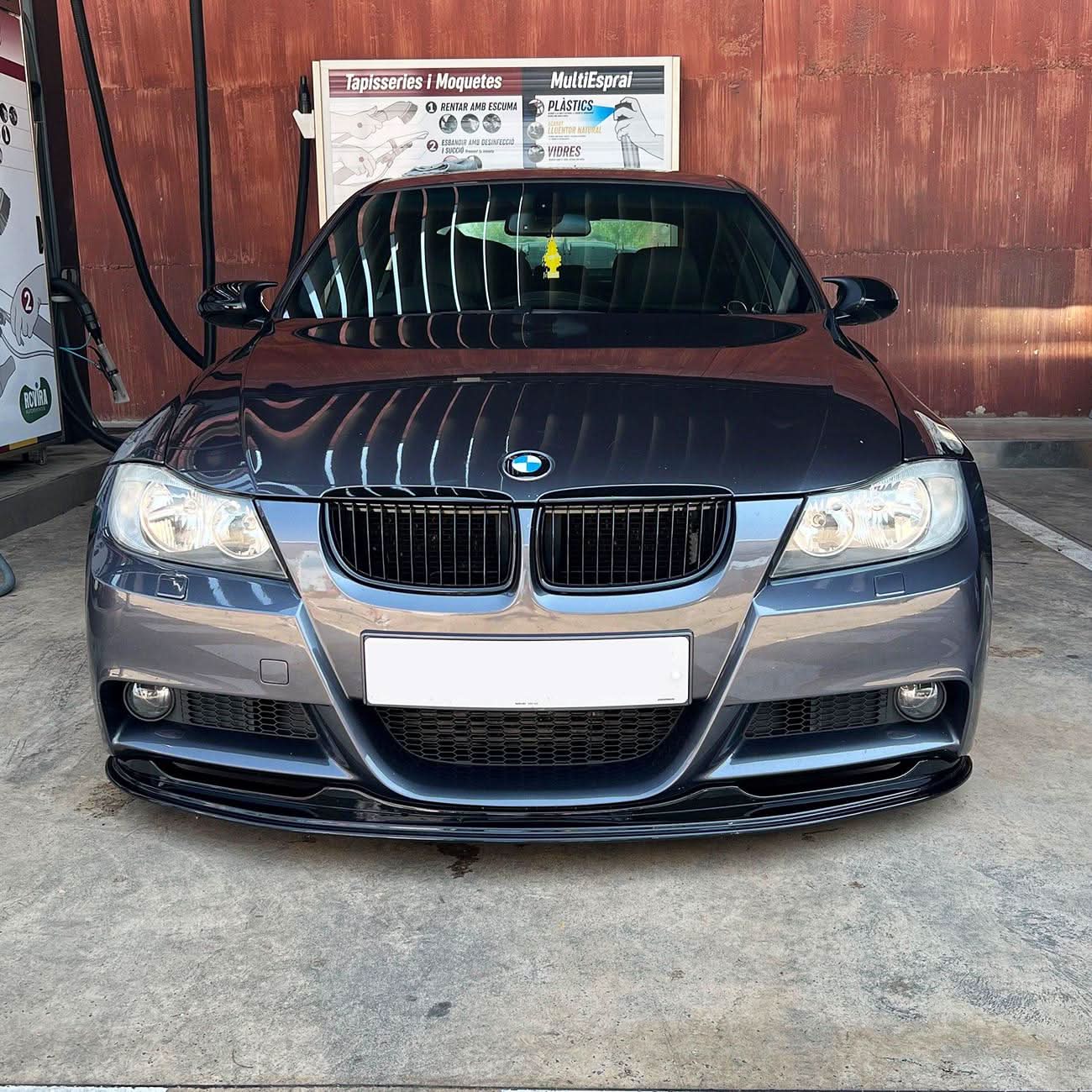 MP Style Gloss Black Front Splitter for BMW E90 3 Series Pre-LCI 05-08 - Carbon Factory