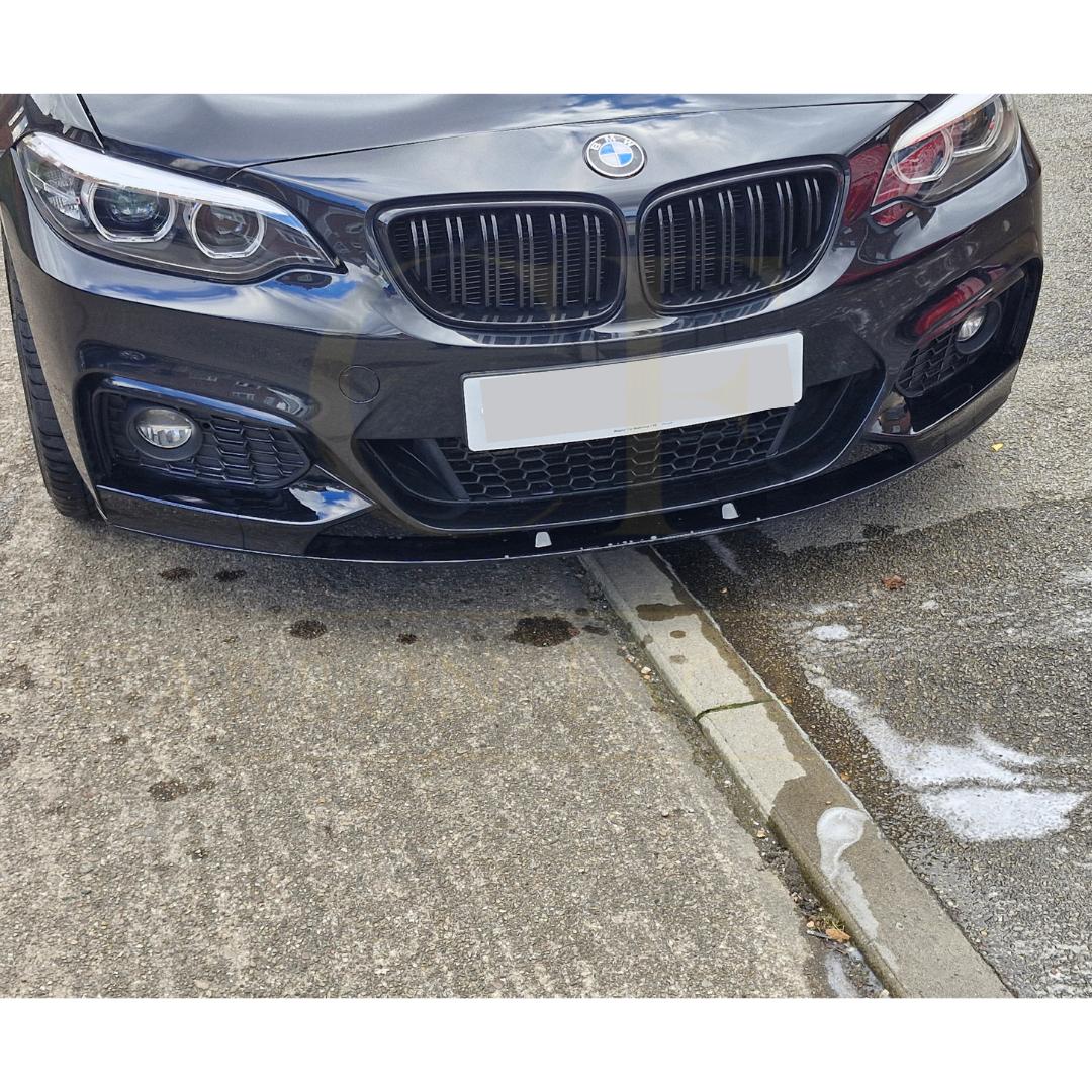 MP Style Gloss Black Front Splitter for BMW F22 2 Series M Sport 14-Present-Carbon Factory