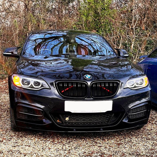 MP Style Gloss Black Front Splitter for BMW F22 2 Series M Sport 14-Present-Carbon Factory