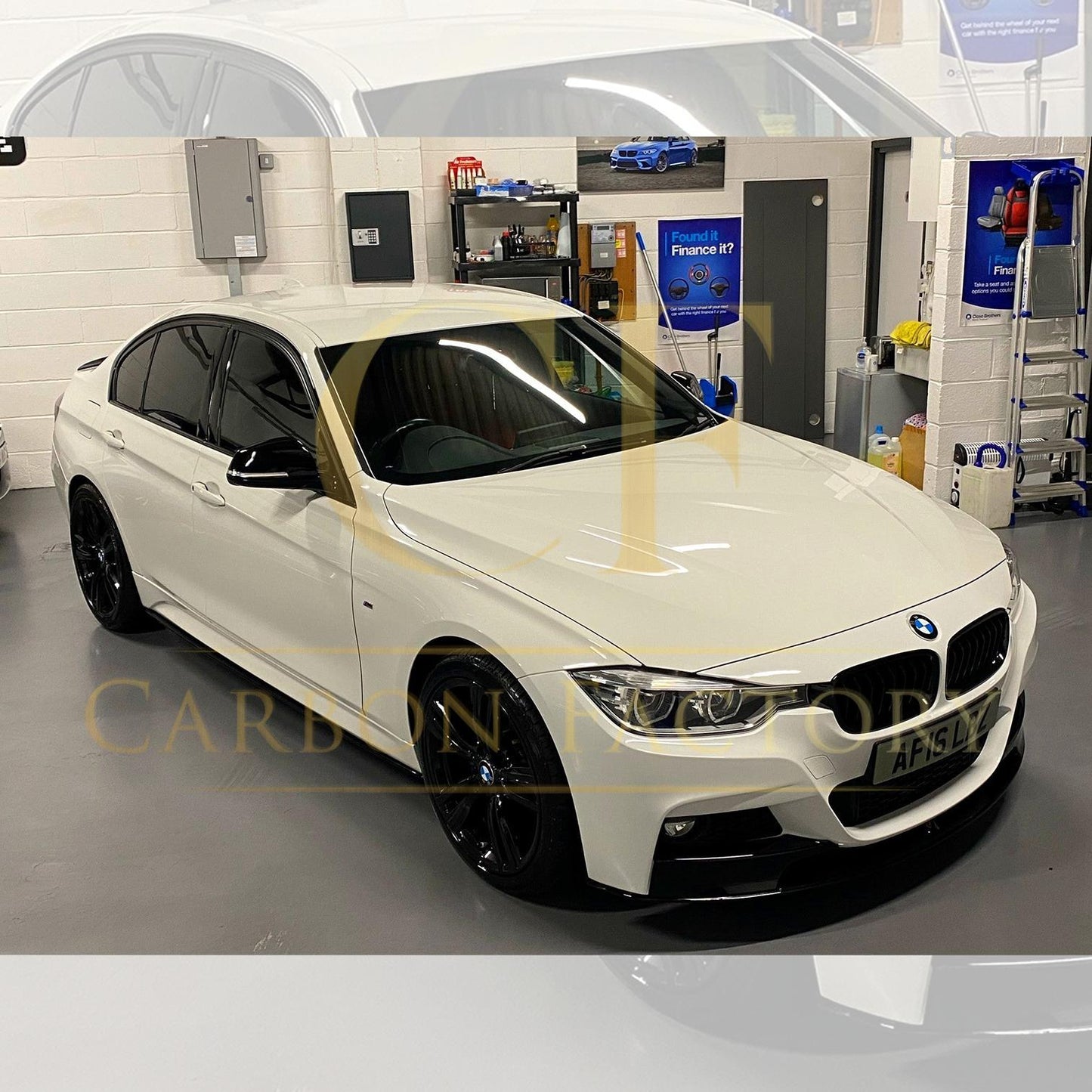 MP Style Gloss Black Front Splitter for BMW F30 F31 3 Series M Sport 12-19-Carbon Factory