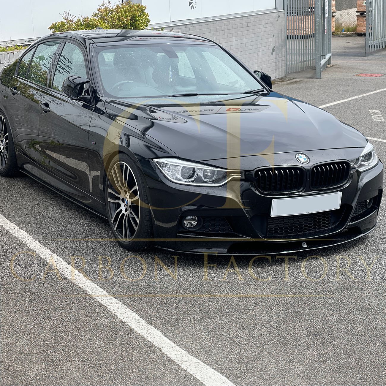 MP Style Gloss Black Front Splitter for BMW F30 F31 3 Series M Sport 12-19-Carbon Factory