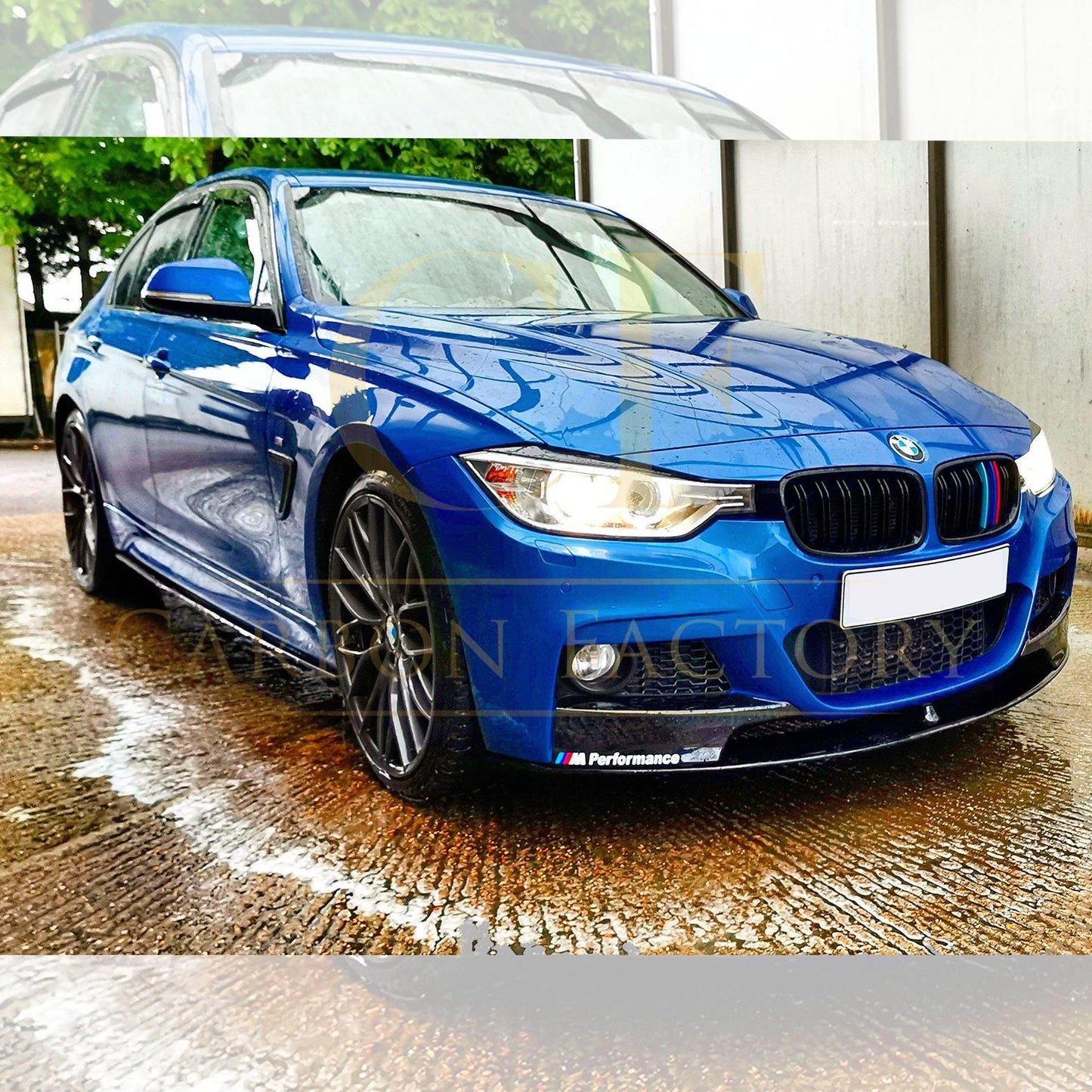 MP Style Gloss Black Front Splitter for BMW F30 F31 3 Series M Sport 12-19-Carbon Factory