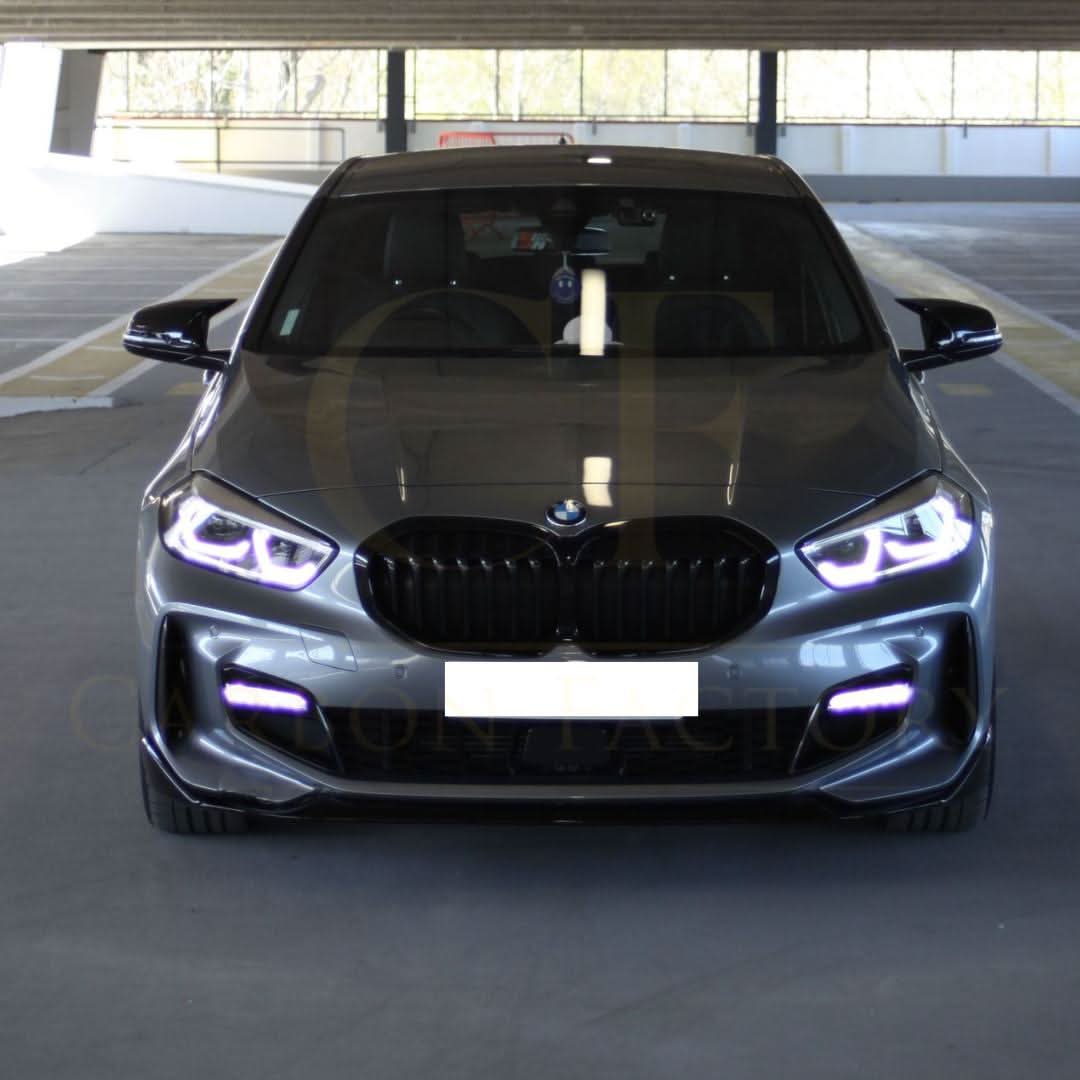 MP Style Gloss Black Front Splitter for BMW F40 1 Series 19-24 - Carbon Factory