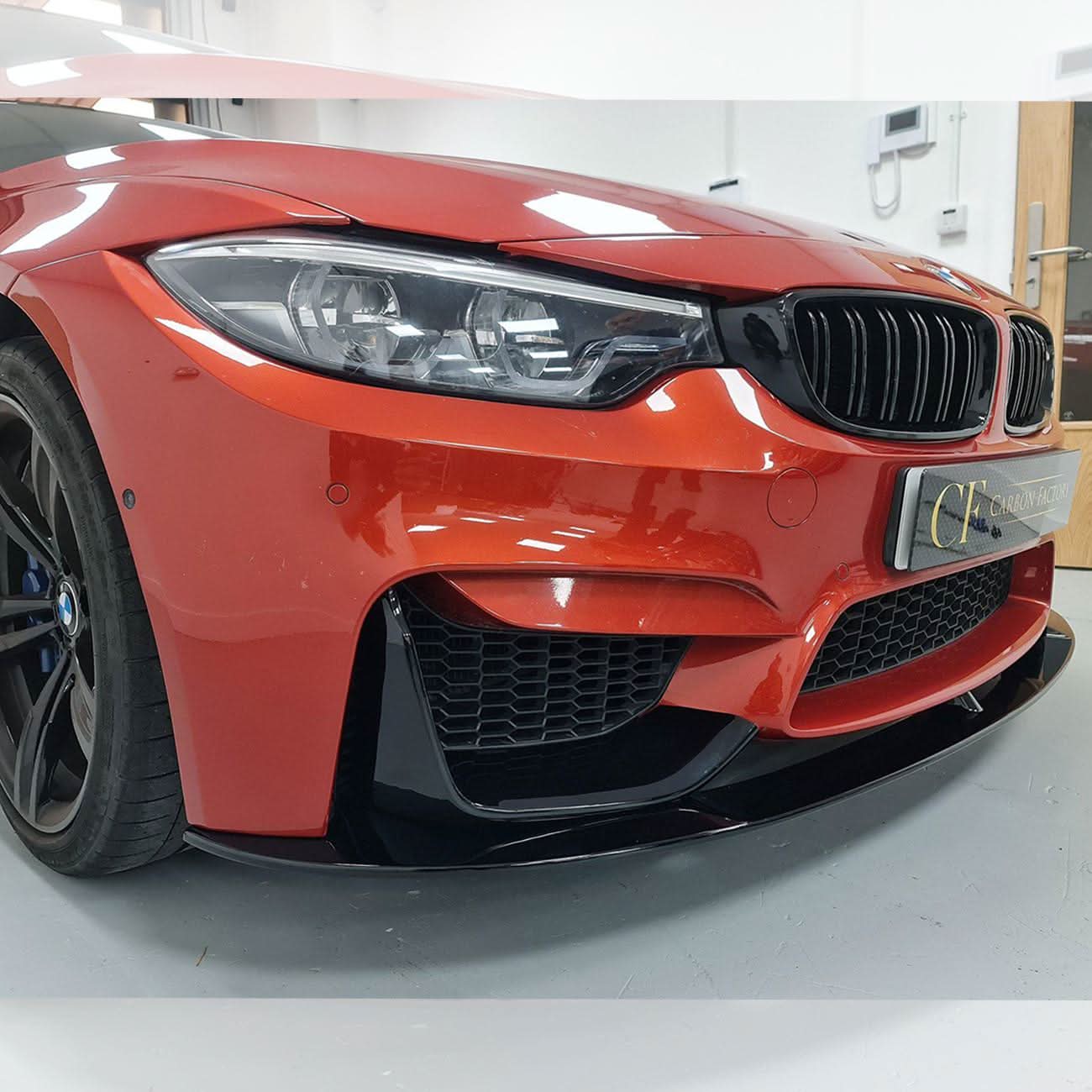 MP Style Gloss Black Front Splitter for BMW F80 M3 F82 F83 M4 14-20 - Carbon Factory