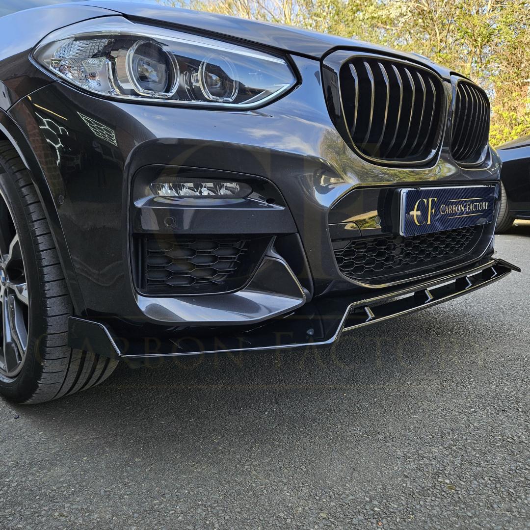 MP Style Gloss Black Front Splitter for BMW G01 X3 G02 X4 Pre-LCI 18-21-Carbon Factory