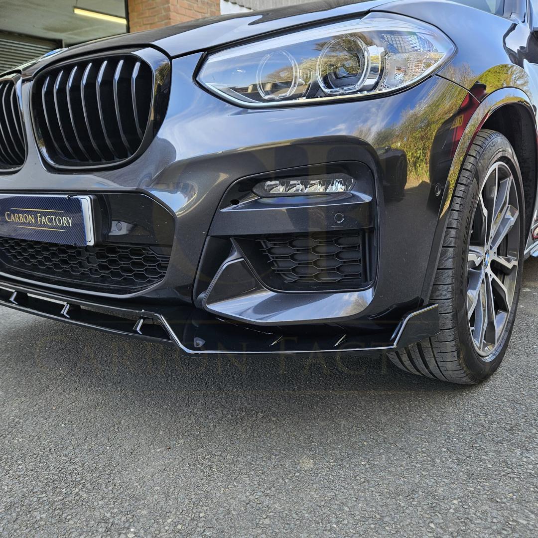 MP Style Gloss Black Front Splitter for BMW G01 X3 G02 X4 Pre-LCI 18-21-Carbon Factory
