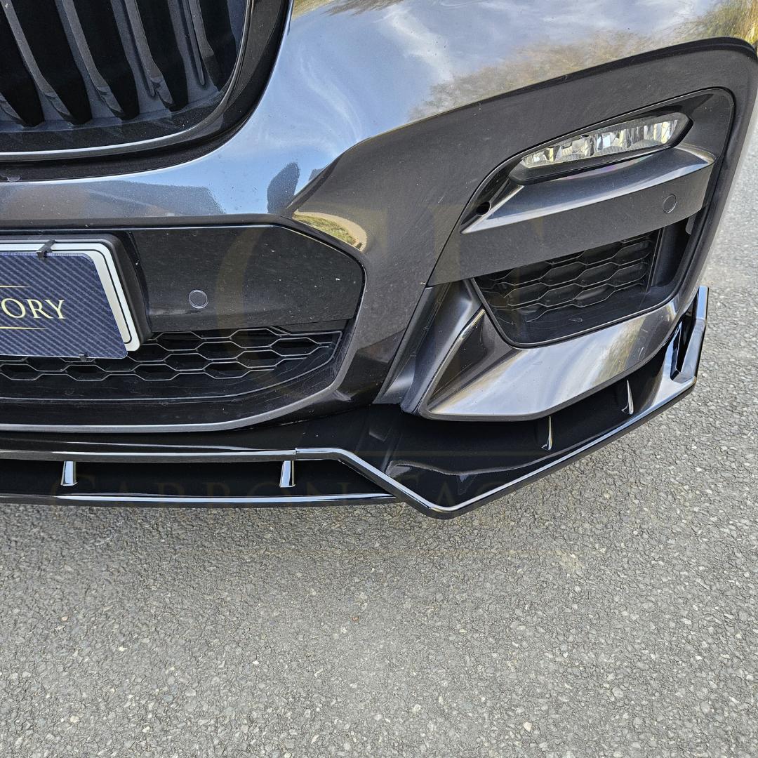MP Style Gloss Black Front Splitter for BMW G01 X3 G02 X4 Pre-LCI 18-21-Carbon Factory