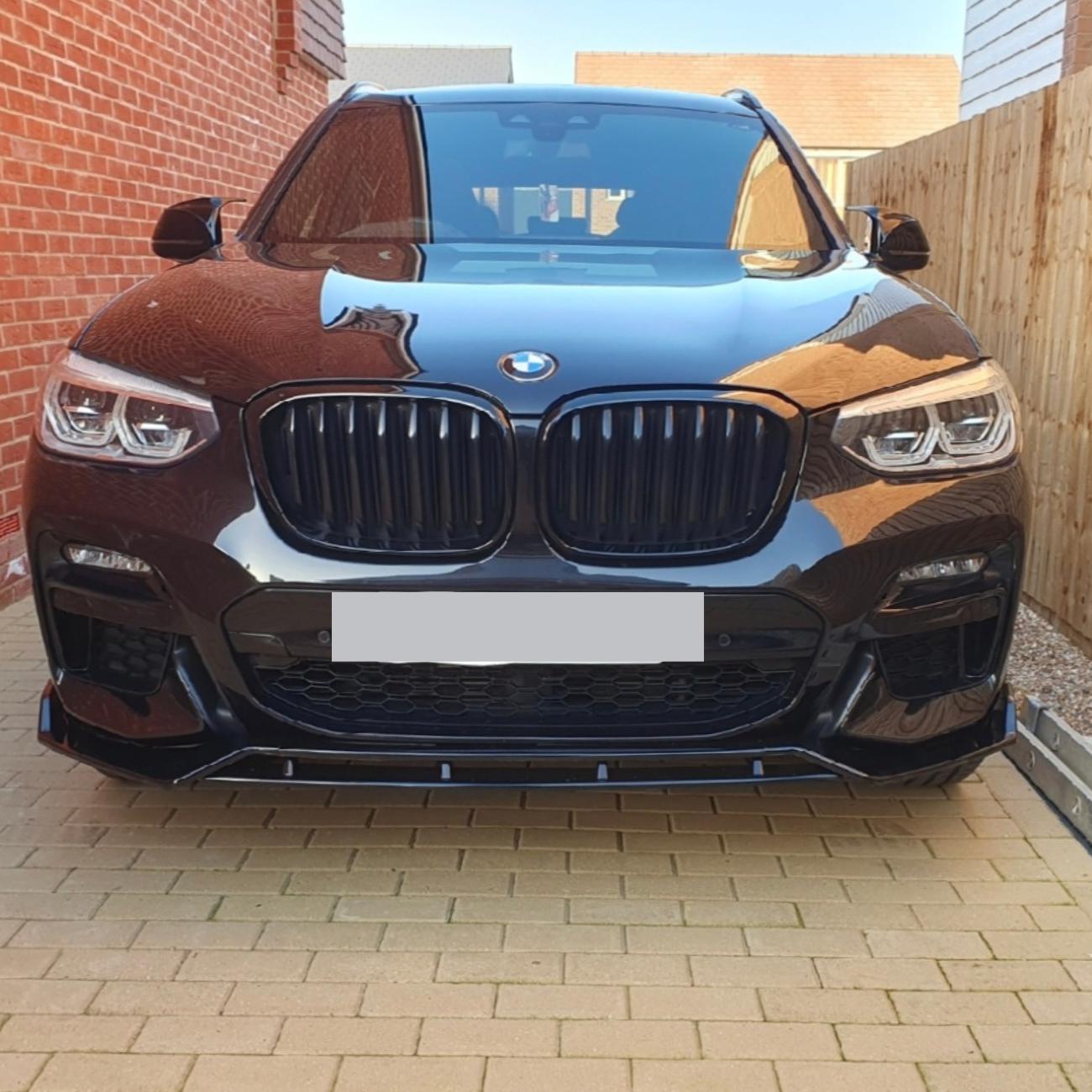 MP Style Gloss Black Front Splitter for BMW G01 X3 G02 X4 Pre-LCI 18-21-Carbon Factory