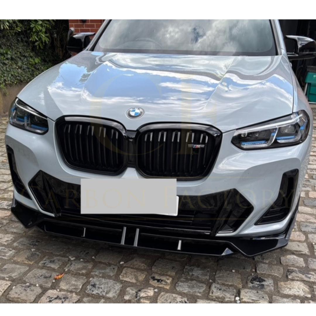 MP Style Gloss Black Front Splitter for BMW G01 X3 IX3 G02 X4 LCI 22-24-Carbon Factory