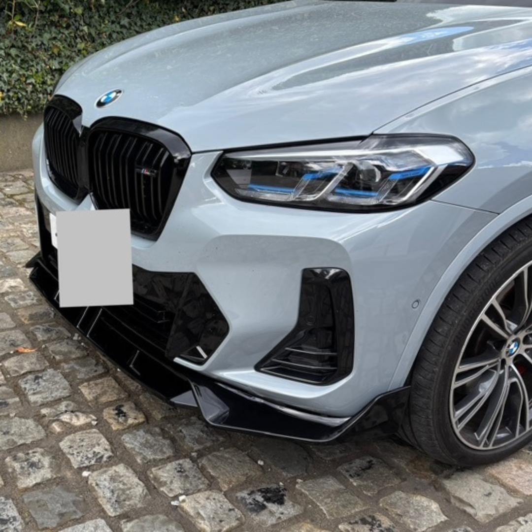 MP Style Gloss Black Front Splitter for BMW G01 X3 IX3 G02 X4 LCI 22-24-Carbon Factory
