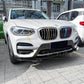MP Style Gloss Black Front Splitter for BMW G01 X3 Pre-LCI Non M Sport 18-21-Carbon Factory