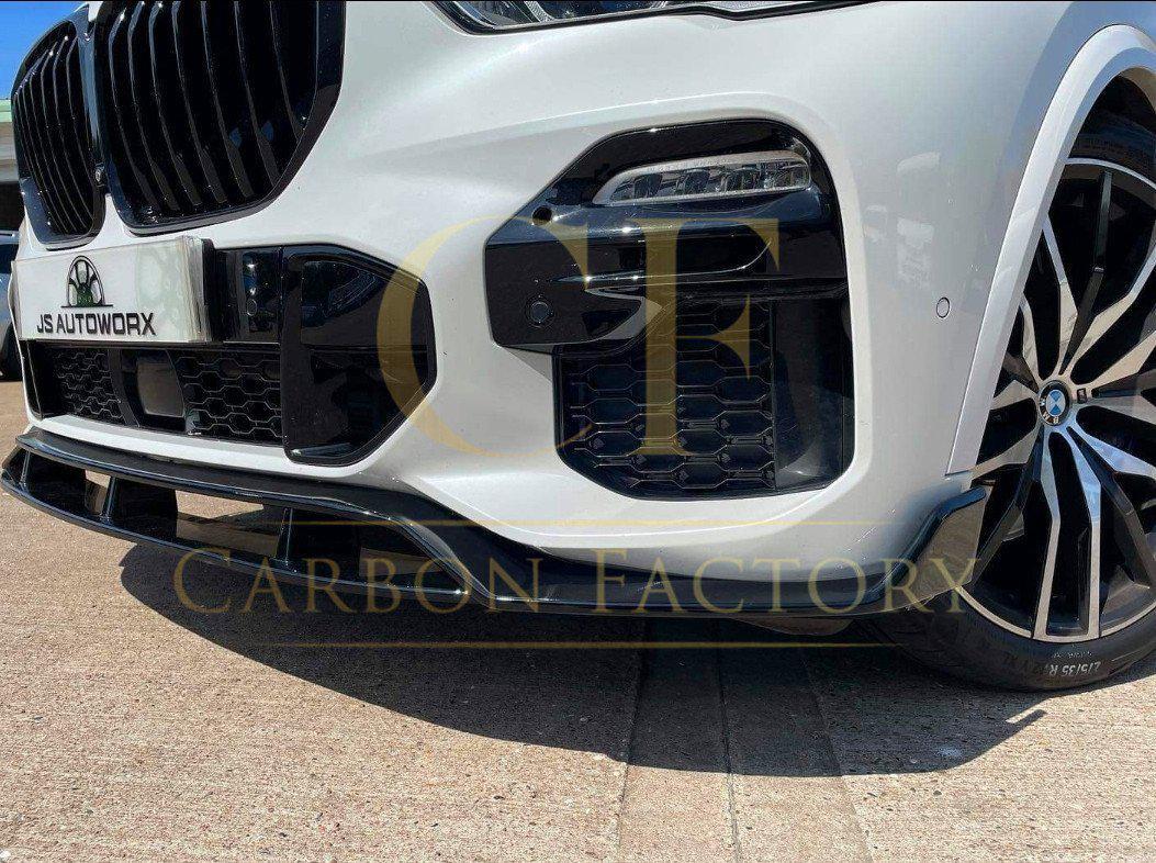 MP Style Gloss Black Front Splitter for BMW G05 X5 19-22-Carbon Factory