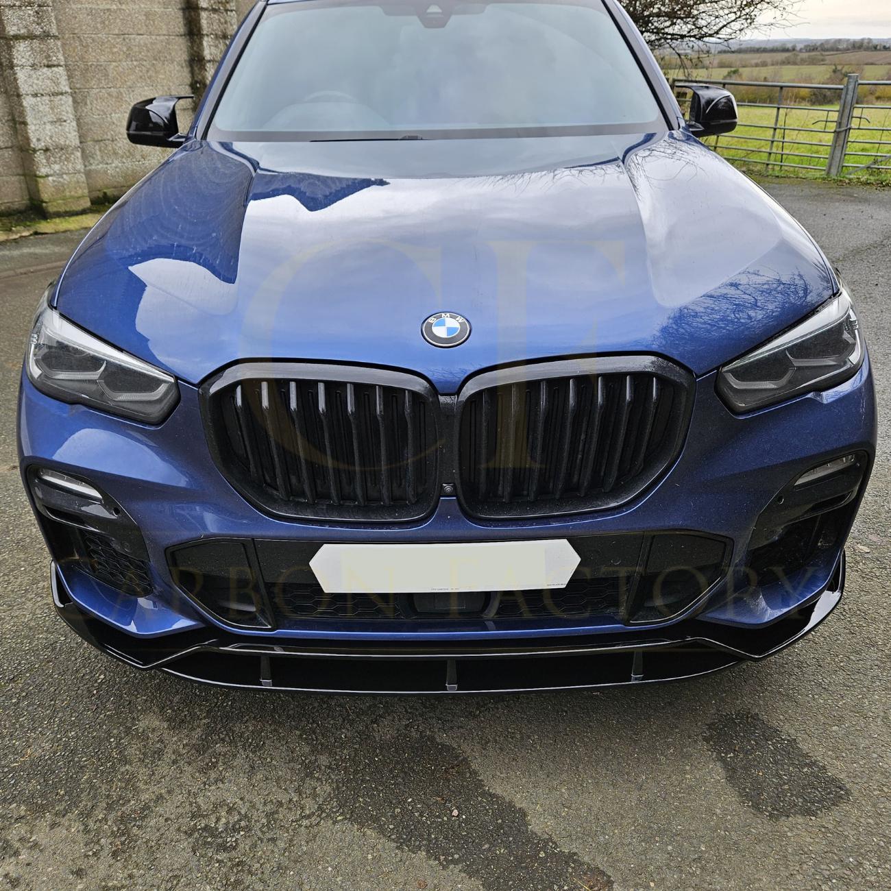 MP Style Gloss Black Front Splitter for BMW G05 X5 19-22-Carbon Factory