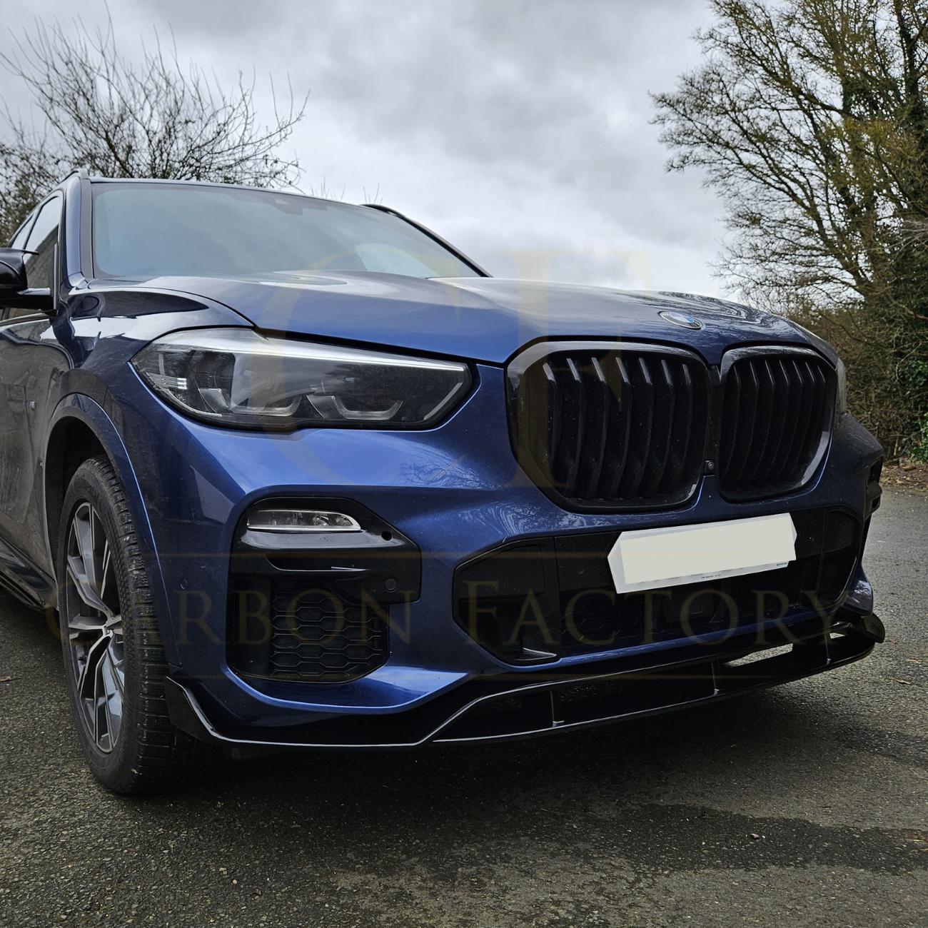 MP Style Gloss Black Front Splitter for BMW G05 X5 19-22-Carbon Factory
