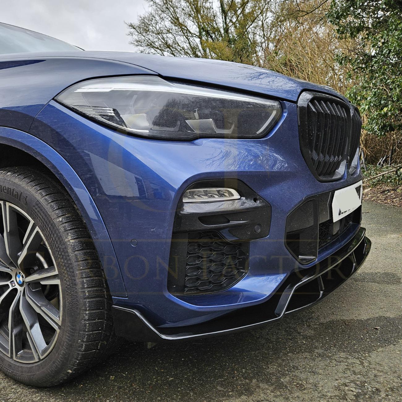 MP Style Gloss Black Front Splitter for BMW G05 X5 19-22-Carbon Factory