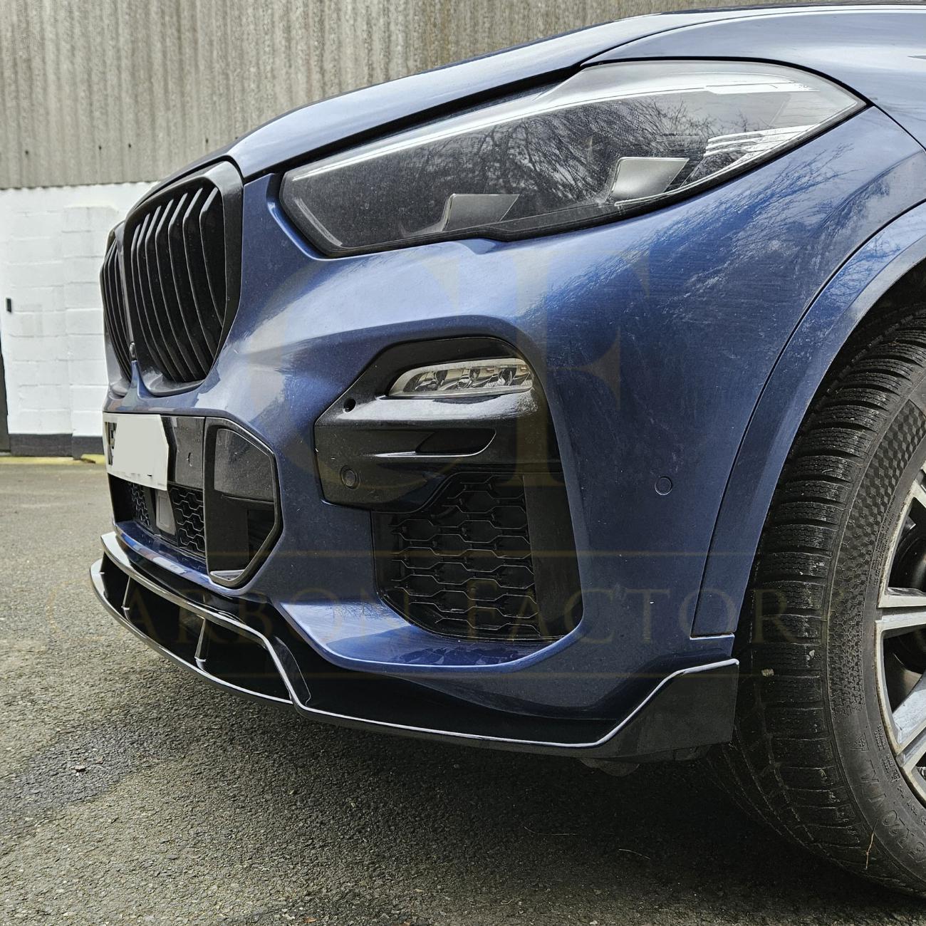MP Style Gloss Black Front Splitter for BMW G05 X5 19-22-Carbon Factory