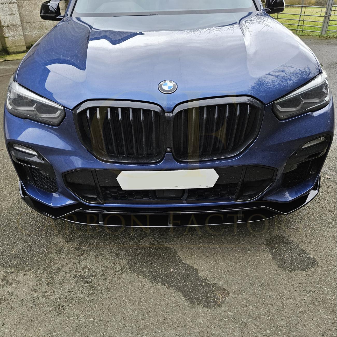 MP Style Gloss Black Front Splitter for BMW G05 X5 19-22-Carbon Factory