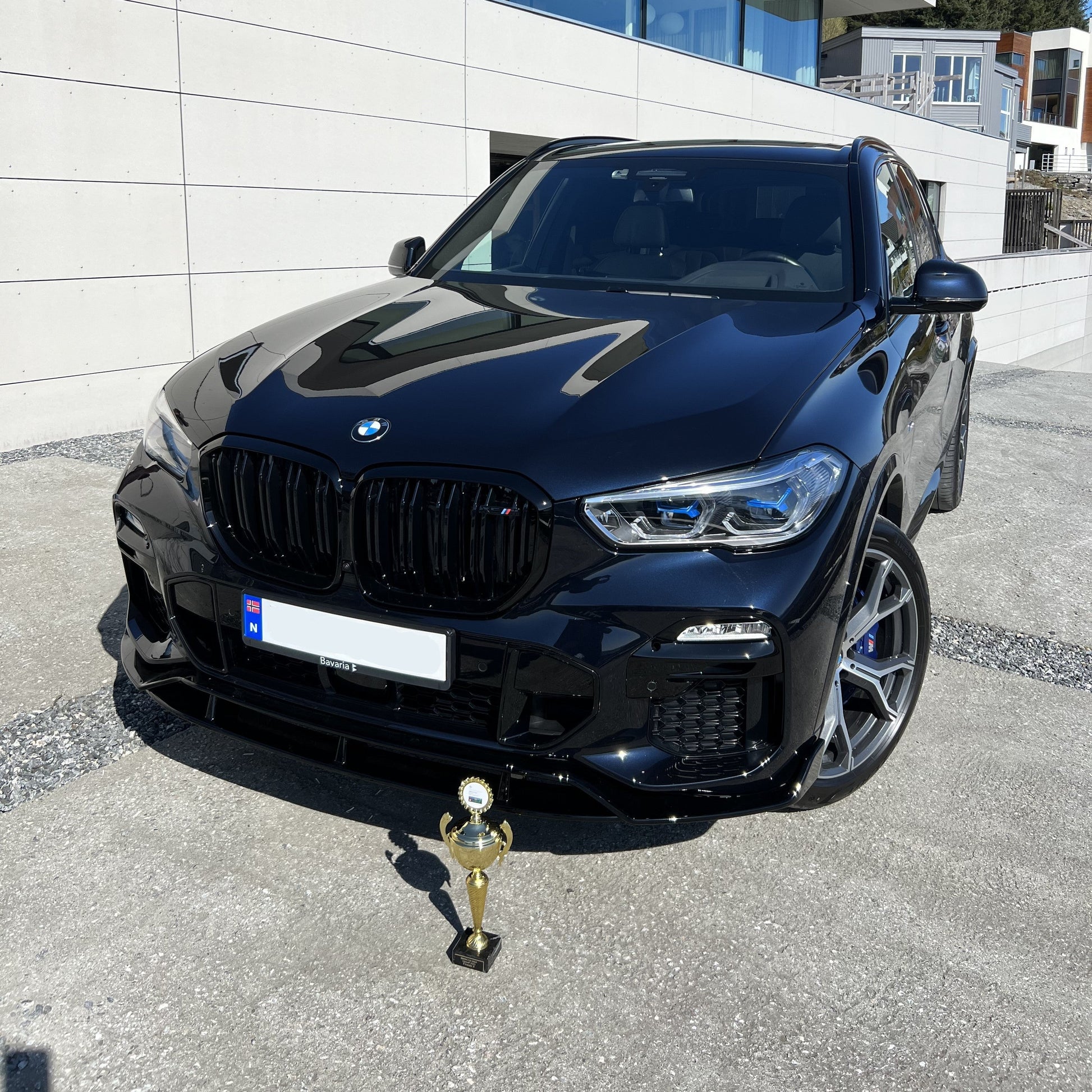 MP Style Gloss Black Front Splitter for BMW G05 X5 19-22-Carbon Factory