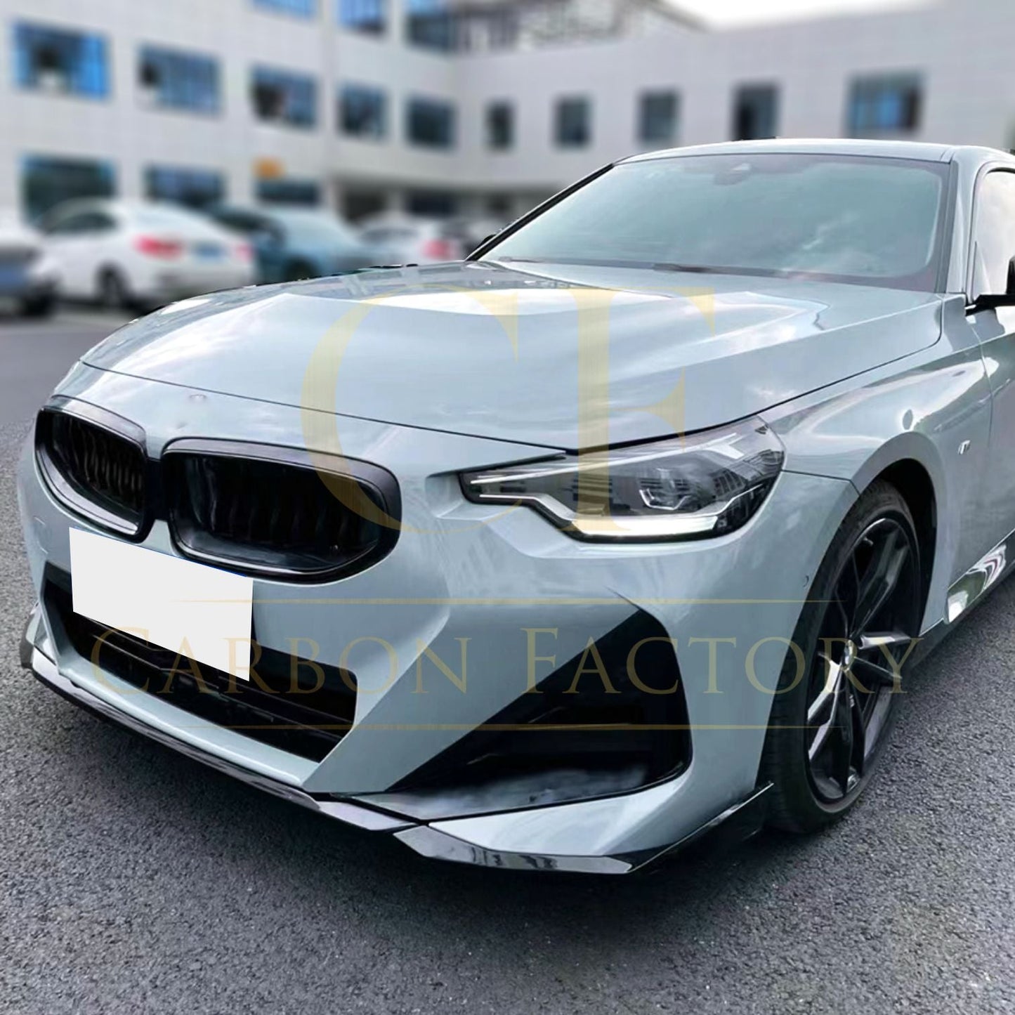 MP Style Gloss Black Front Splitter for BMW G42 2 Series Coupe 21-Present-Carbon Factory