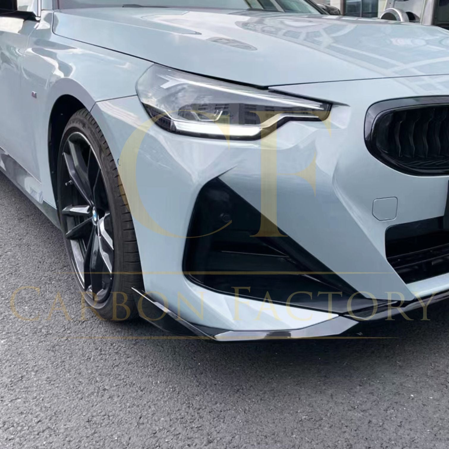 MP Style Gloss Black Front Splitter for BMW G42 2 Series Coupe 21-Present-Carbon Factory