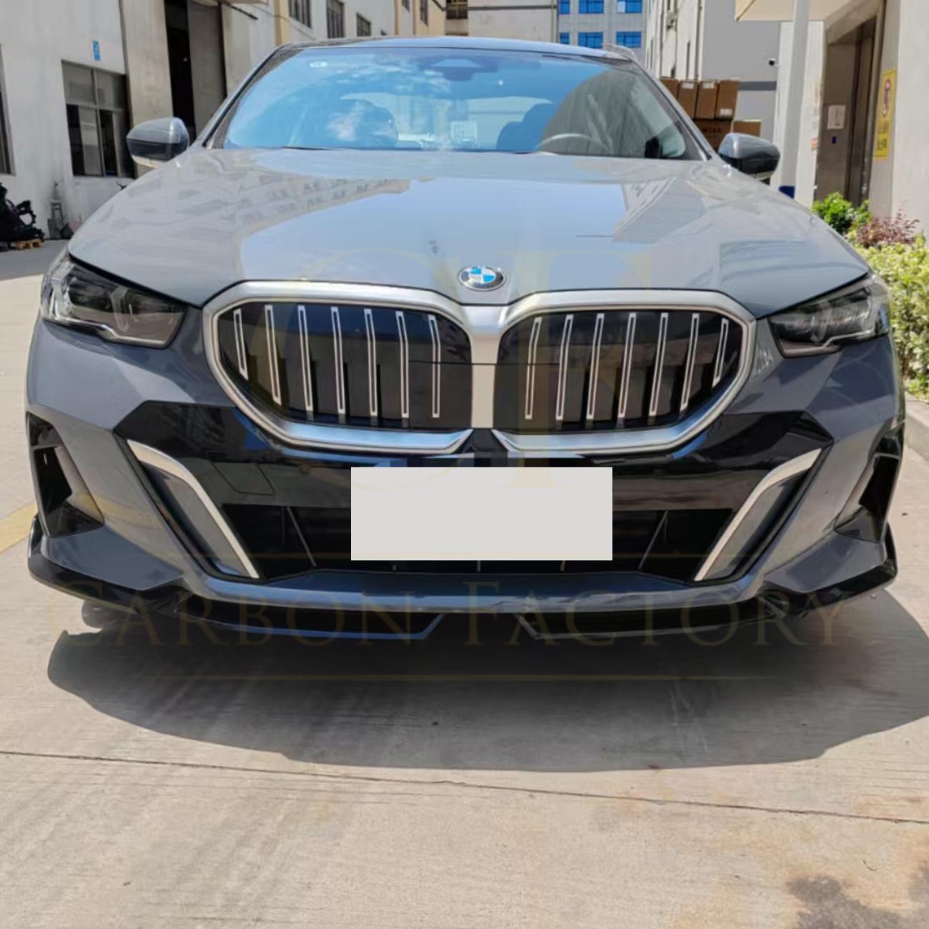 MP Style Gloss Black Front Splitter for BMW G60 5 Series 24-Present-Carbon Factory