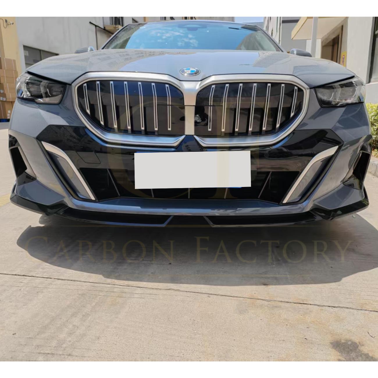 MP Style Gloss Black Front Splitter for BMW G60 5 Series 24-Present-Carbon Factory