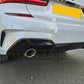 MP Style Gloss Black Rear Diffuser Dual Exhaust for BMW 3 Series G20 G21 19-22-Carbon Factory