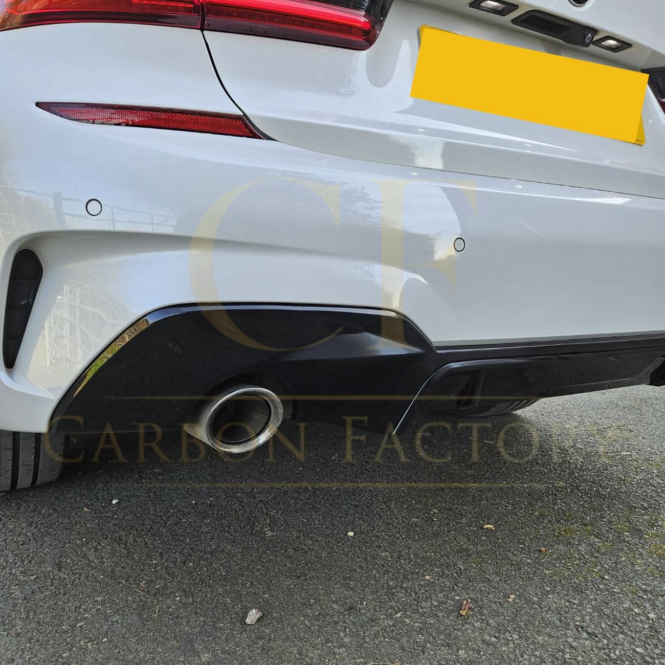 MP Style Gloss Black Rear Diffuser Dual Exhaust for BMW 3 Series G20 G21 Pre-LCI 19-22 - Carbon Factory