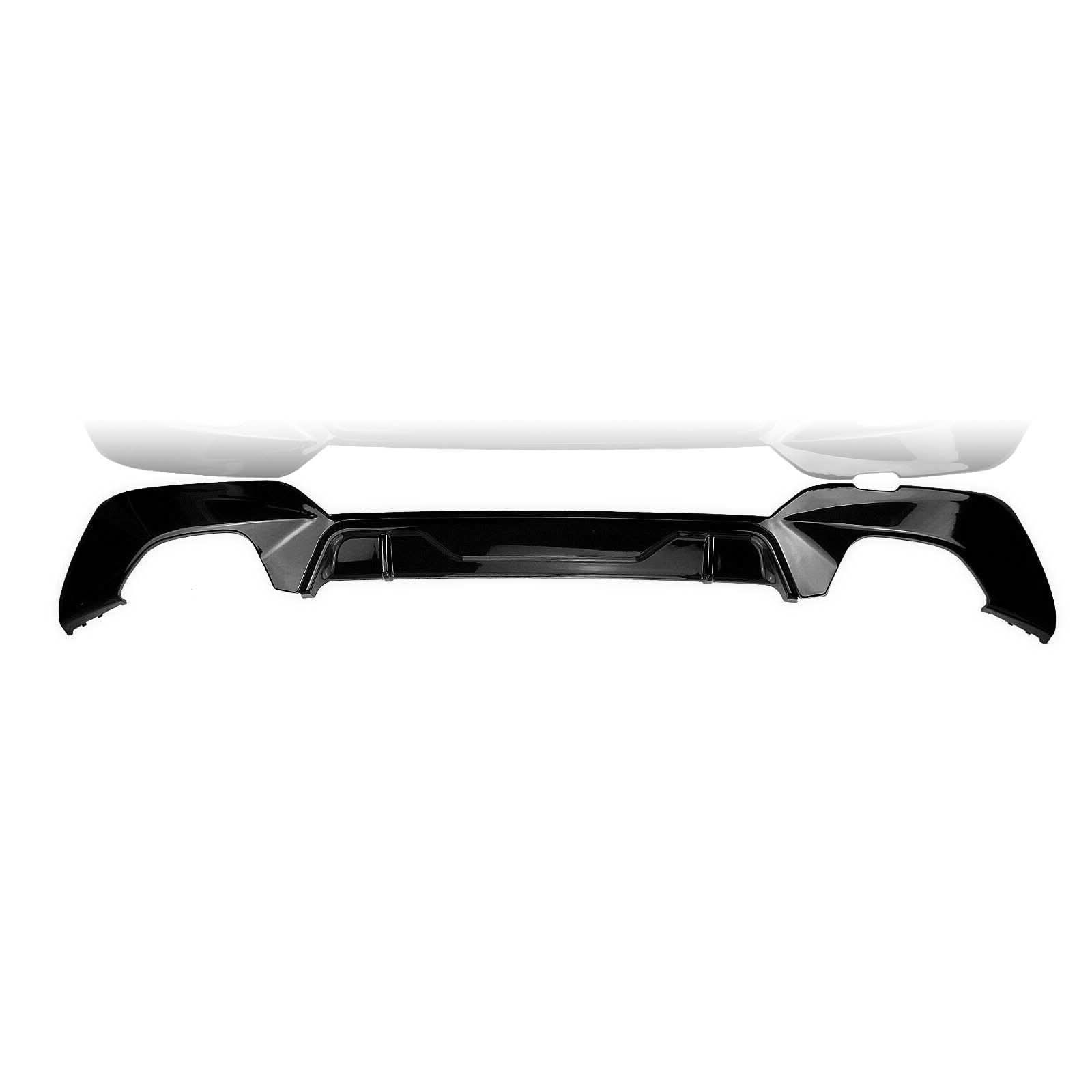 MP Style Gloss Black Rear Diffuser Quad Exhaust for BMW 3 Series G20 G21 Pre-LCI 19-22 - Carbon Factory