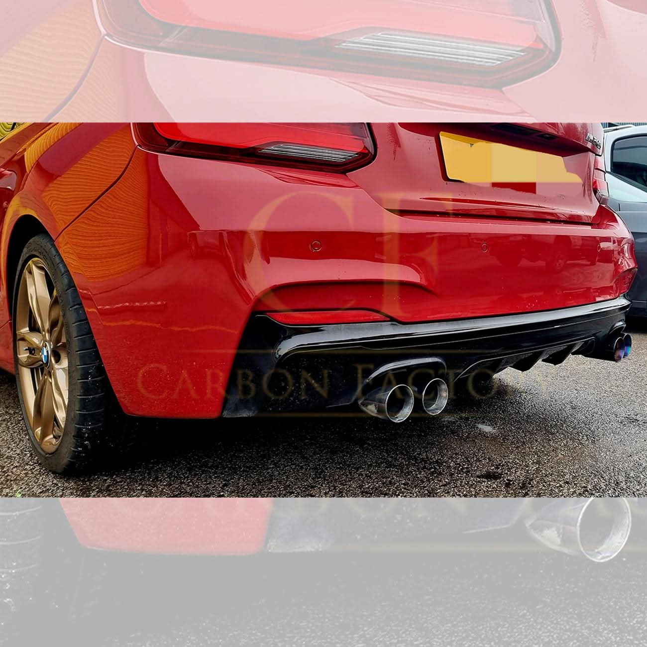 MP Style Gloss Black Rear Diffuser Quad Exhaust for BMW F22 2 Series M Sport 14-Present - Carbon Factory
