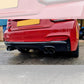 MP Style Gloss Black Rear Diffuser Quad Exhaust for BMW F22 2 Series M Sport 14-Present-Carbon Factory