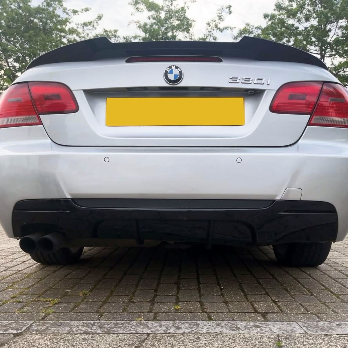 MP Style Gloss Black Rear Diffuser Twin Exhaust for BMW E92 E93 3 ...