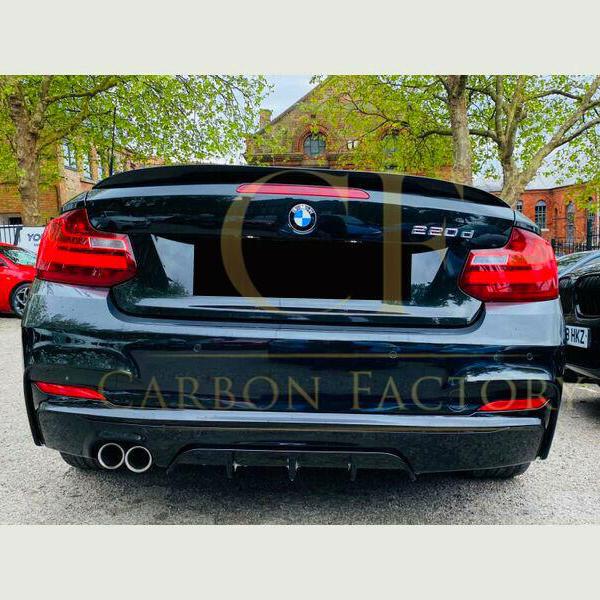MP Style Gloss Black Rear Diffuser Twin Exhaust for BMW F22 2 Series M Sport 14-Present-Carbon Factory