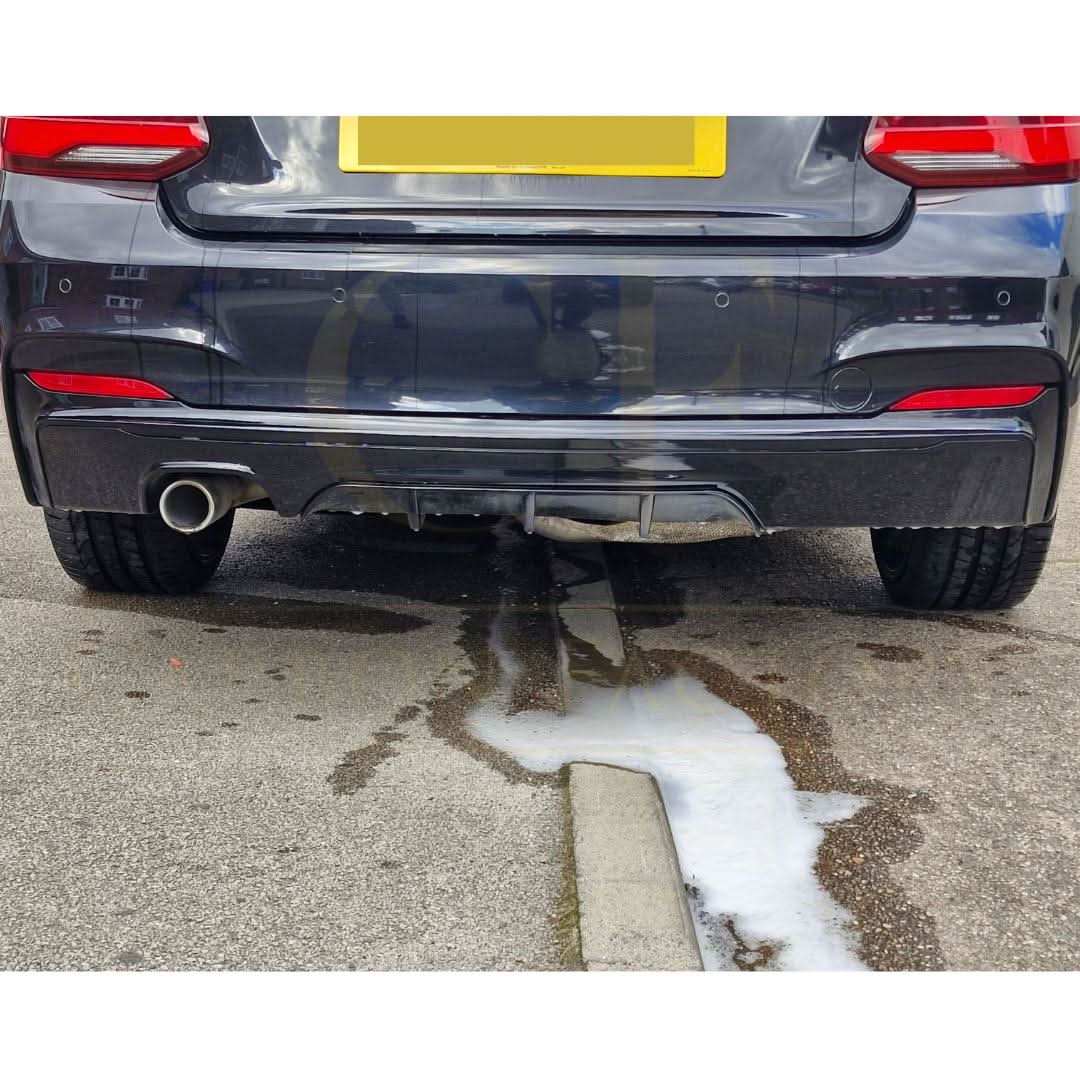 MP Style Gloss Black Rear Diffuser Twin Exhaust for BMW F22 2 Series M Sport 14-Present - Carbon Factory