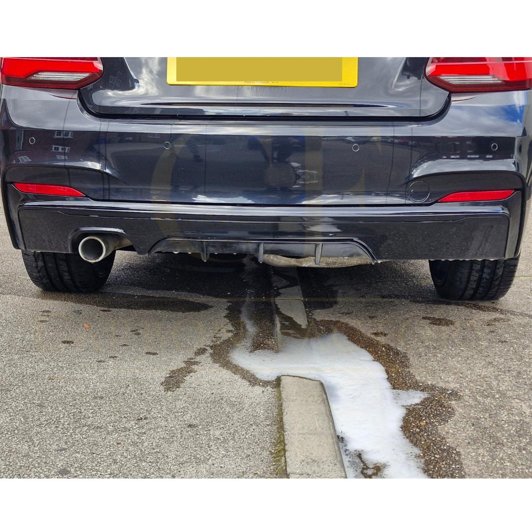 MP Style Gloss Black Rear Diffuser Twin Exhaust for BMW F22 2 Series M Sport 14-Present-Carbon Factory