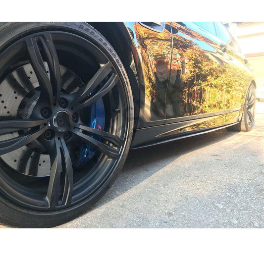 MP Style Gloss Black Side Skirts for BMW F10 5 Series inc M5 10-17-Carbon Factory
