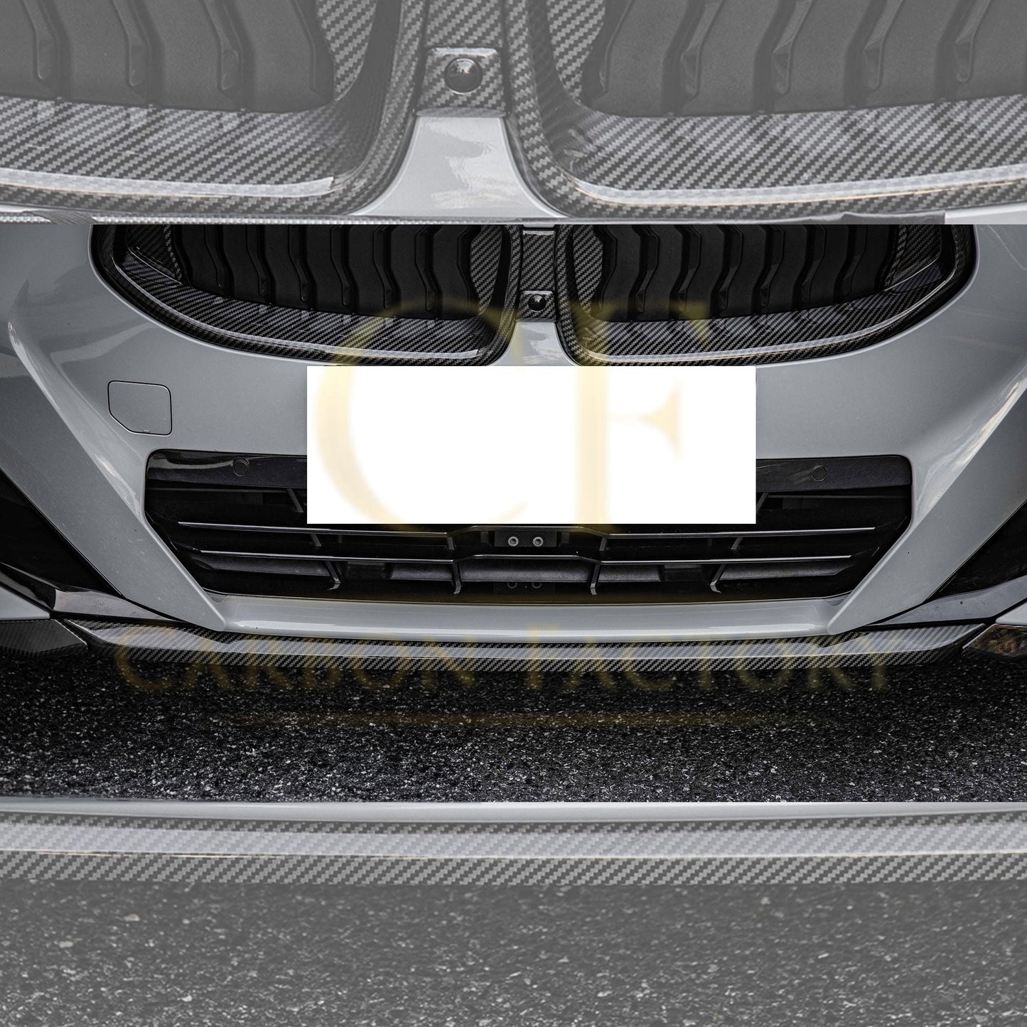 MP Style Pre-Preg Carbon Fibre Front Splitter for BMW 2 Series G42 Coupe 21-Present-Carbon Factory