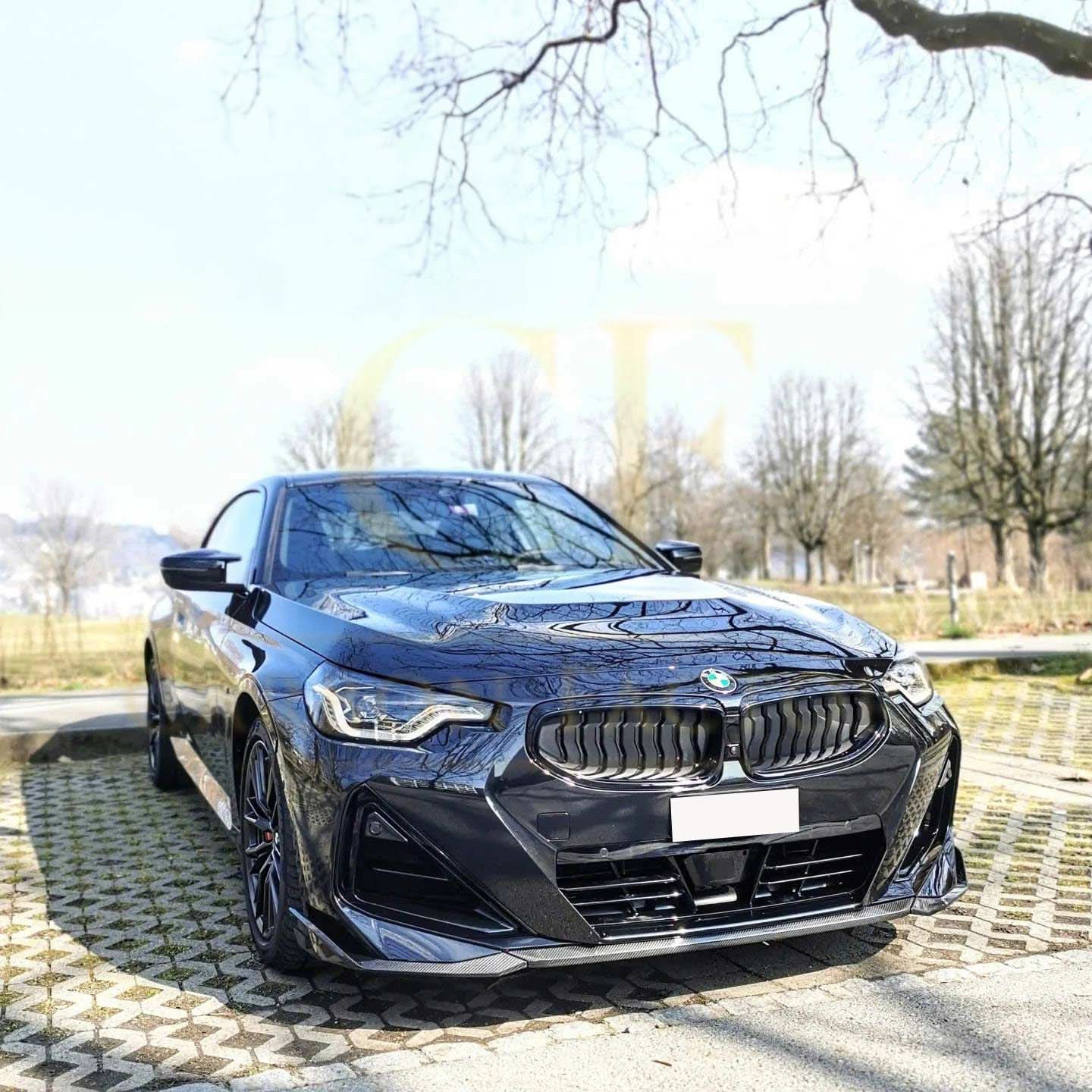 MP Style Pre-Preg Carbon Fibre Front Splitter for BMW 2 Series G42 Coupe 21-Present - Carbon Factory