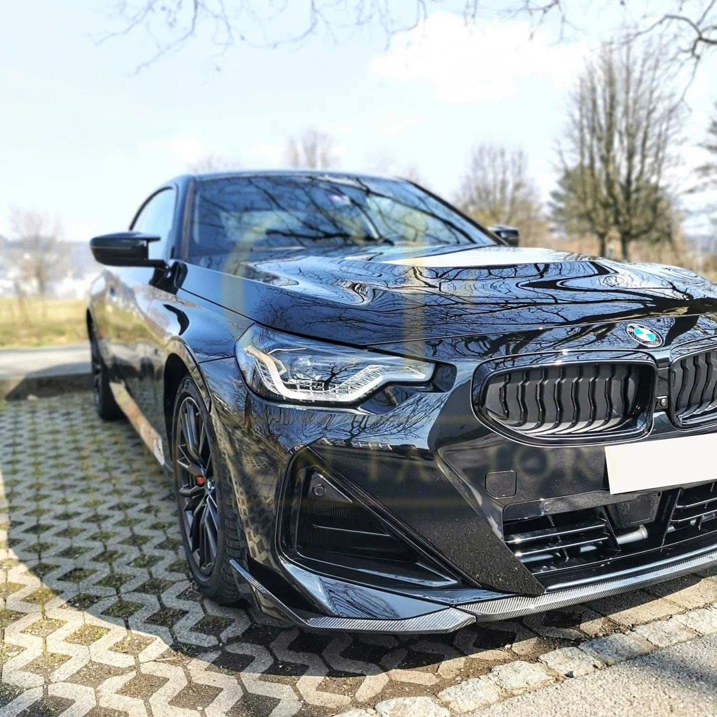 MP Style Pre-Preg Carbon Fibre Front Splitter for BMW 2 Series G42 Coupe 21-Present - Carbon Factory