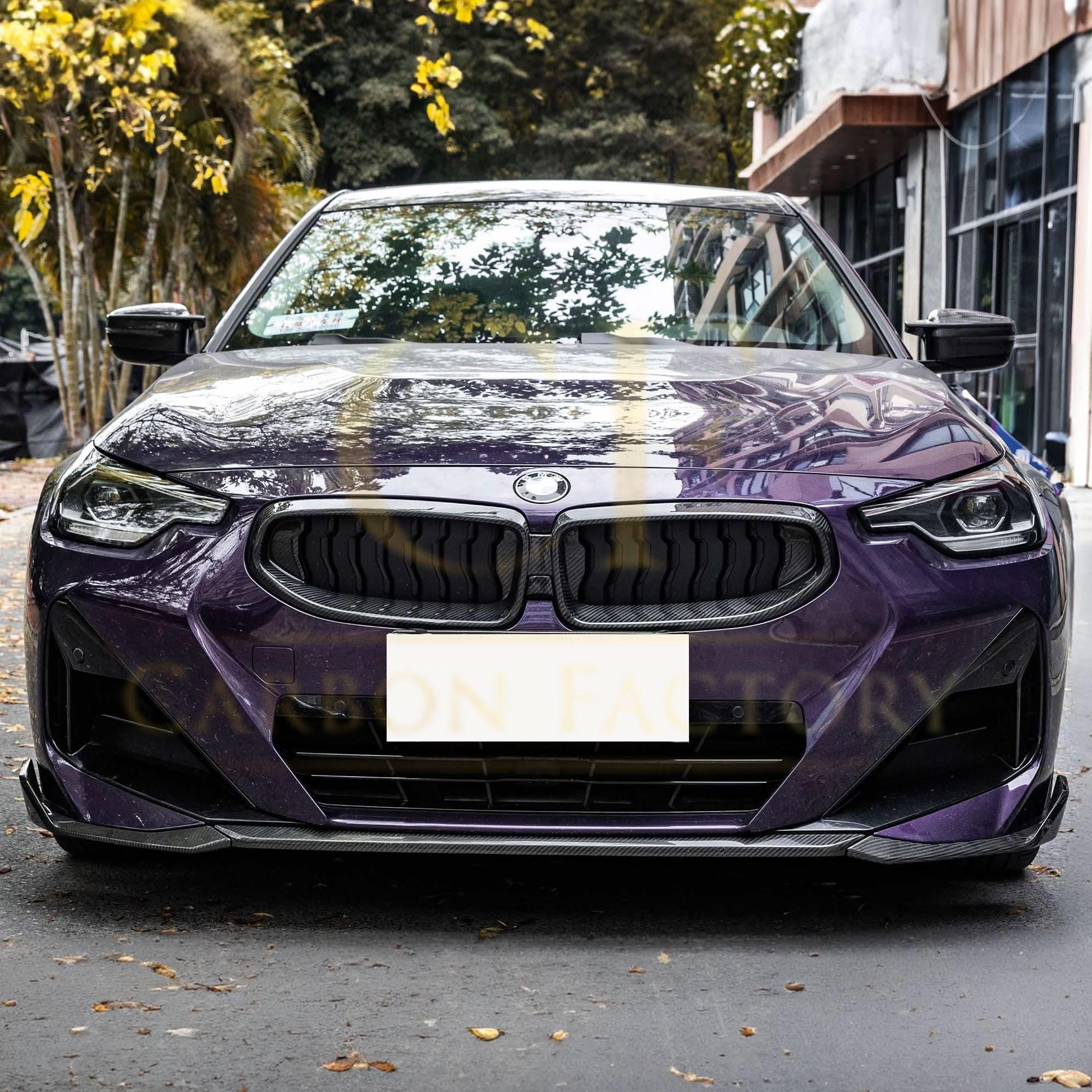 MP Style Pre-Preg Carbon Fibre Front Splitter for BMW 2 Series G42 Coupe 21-Present - Carbon Factory