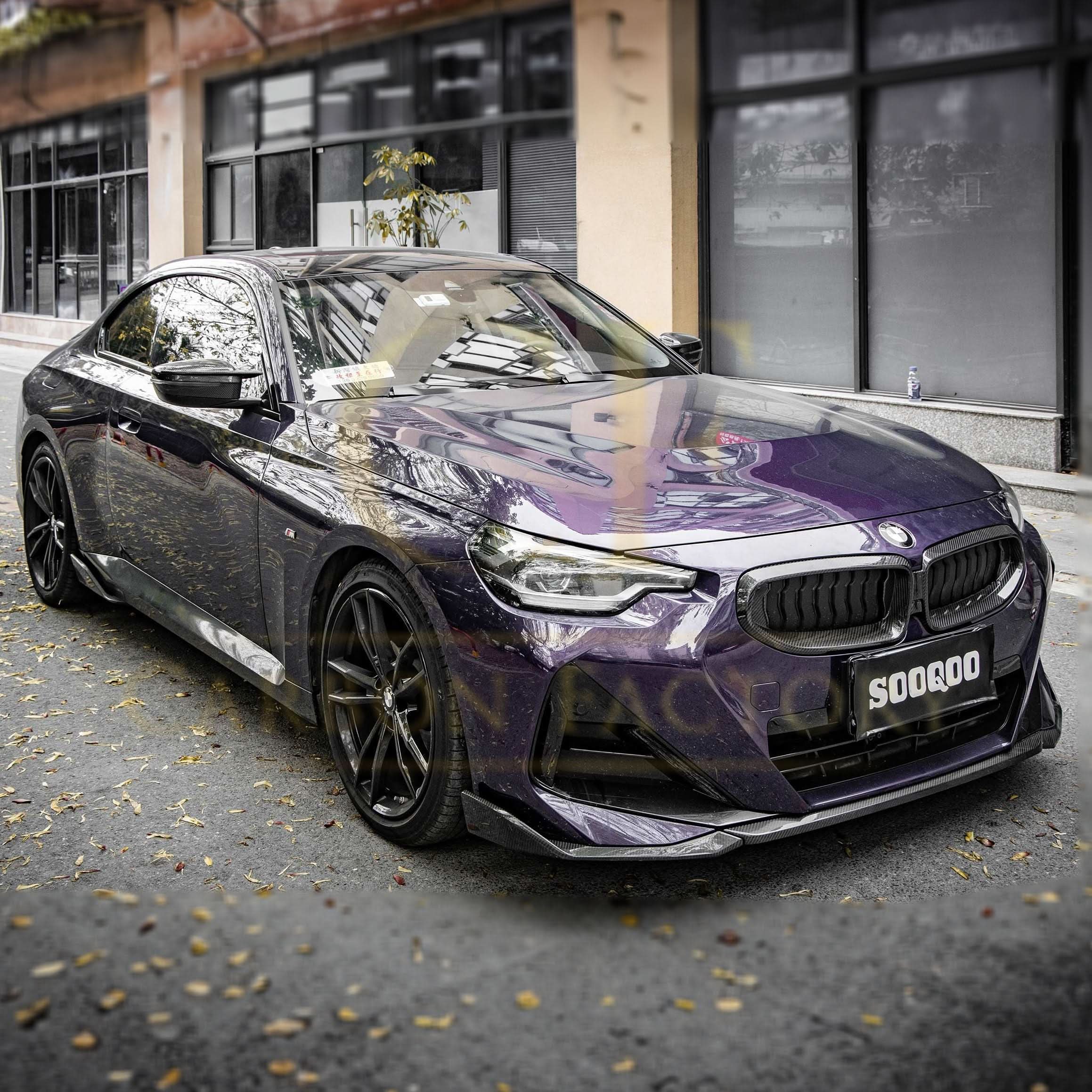 MP Style Pre-Preg Carbon Fibre Front Splitter for BMW 2 Series G42 Coupe 21-Present - Carbon Factory