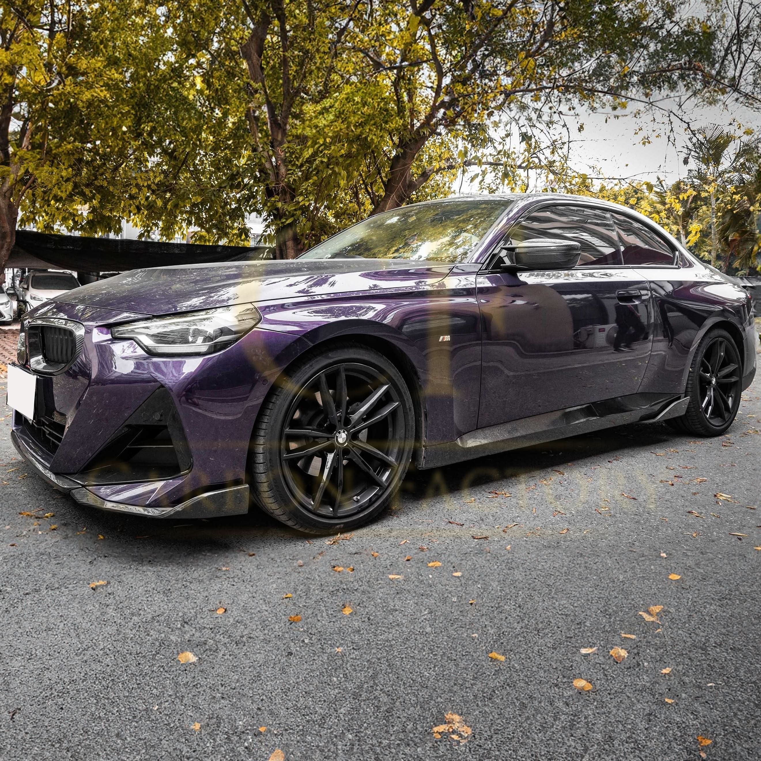 MP Style Pre-Preg Carbon Fibre Front Splitter for BMW 2 Series G42 Coupe 21-Present - Carbon Factory
